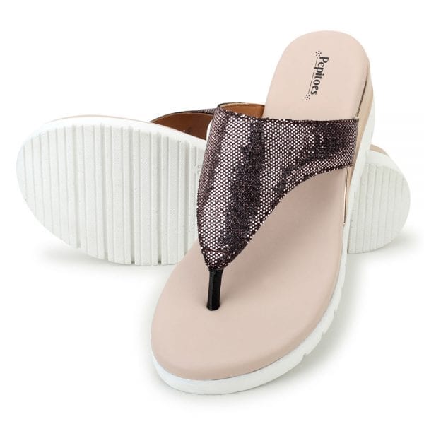 Nude Rose Gold Comfort Slip-On Wedges