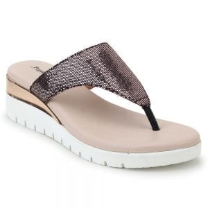 Nude Rose Gold Comfort Slip-On Wedges