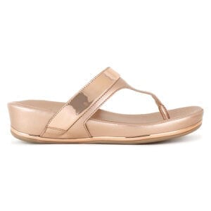 Rose Gold Comfort Slip-On Wedges