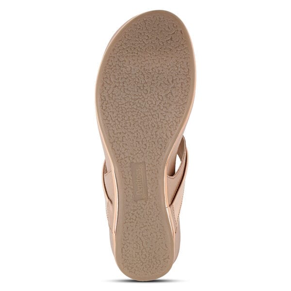 Rose Gold Comfort Slip-On Wedges