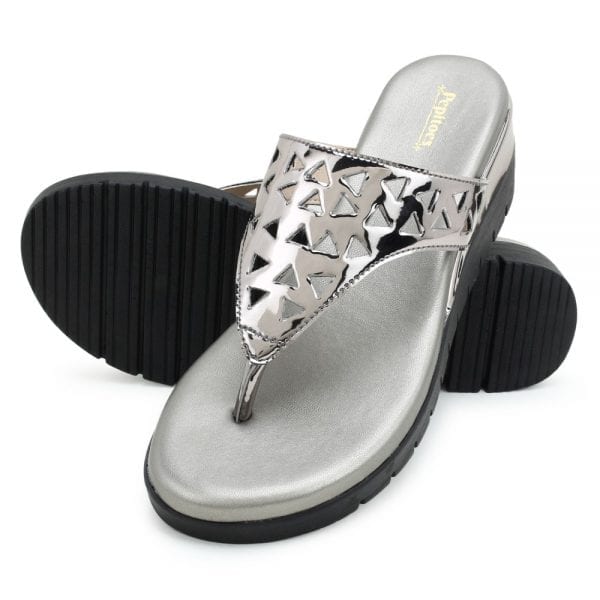 Anthracite Comfort Slip-On Wedges