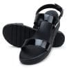 Black Comfort Back Strap Wedges