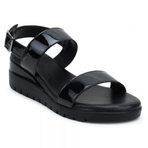 Black Comfort Back Strap Wedges