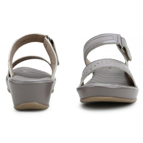 Grey Comfort Slip-On Wedges