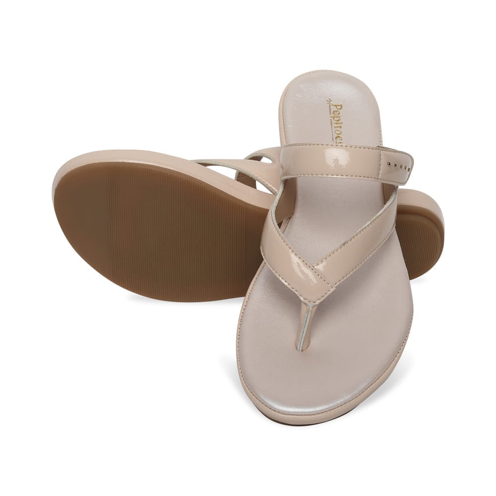 Comfort Lite Beige Nude Slip on Flats for Women