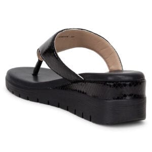 Black Multi Comfort Slip-On Wedges