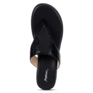 Black Multi Comfort Slip-On Wedges