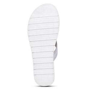 White Peach Comfort Slip-On Wedges