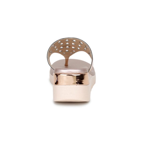 Rose Gold Comfort Slip-On Wedges