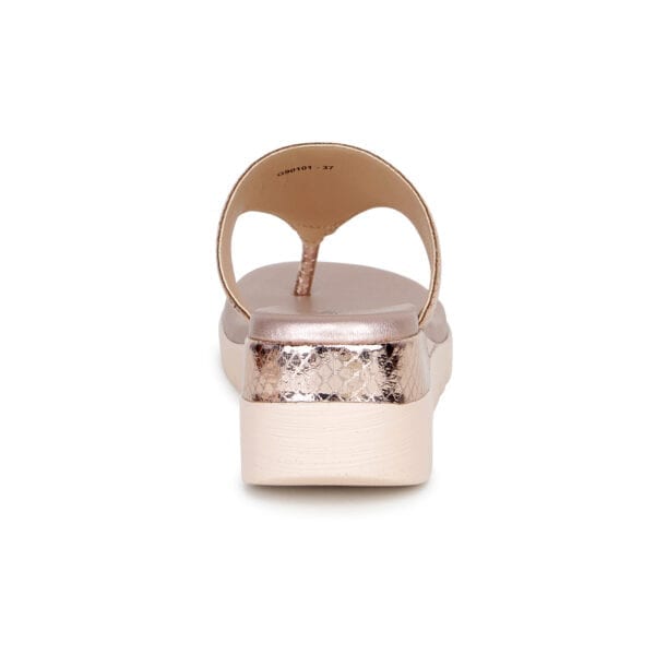 Rose Gold Comfort Slip-On Wedges