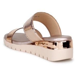 Rose Gold Comfort Slip-On Wedges