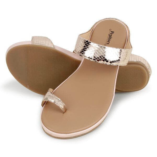 Rose Gold Comfort Slip-On Flats