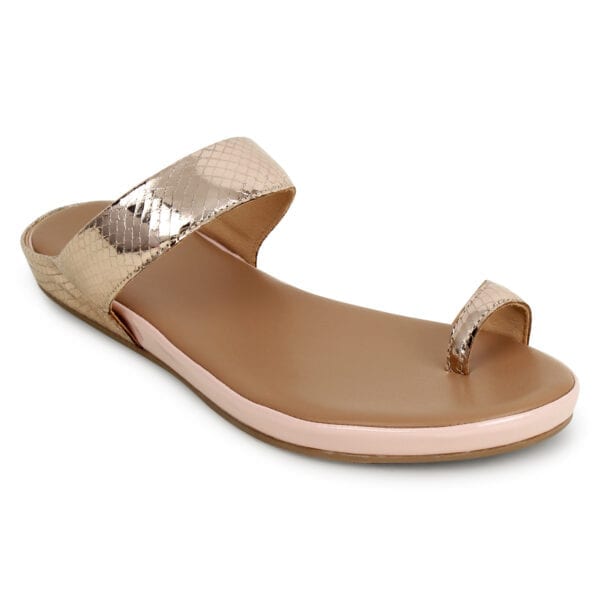 Rose Gold Comfort Slip-On Flats