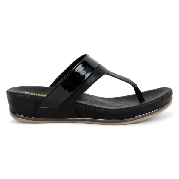 Black Comfort Slip-On Wedges
