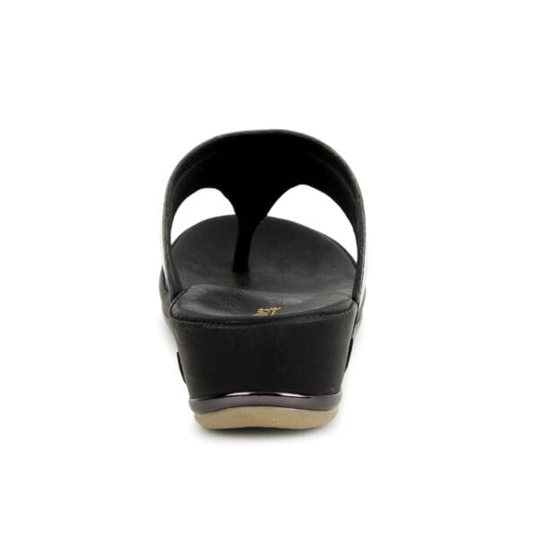 Black Comfort Slip-On Wedges