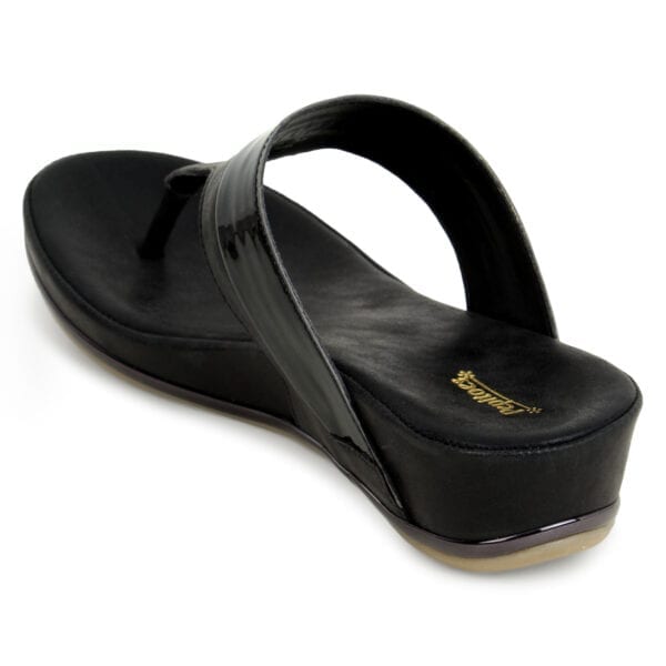 Black Comfort Slip-On Wedges
