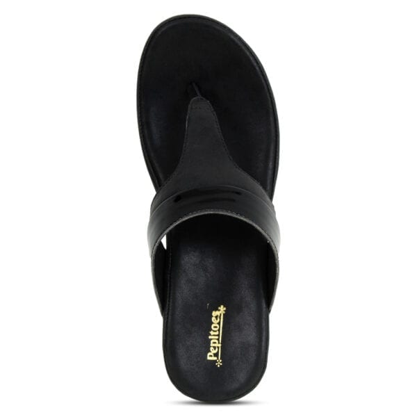 Black Comfort Slip-On Wedges