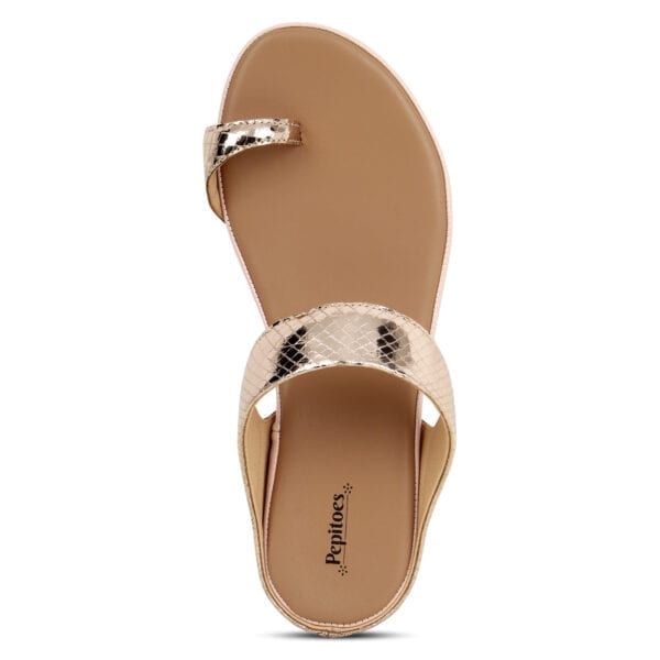 Rose Gold Comfort Slip-On Flats