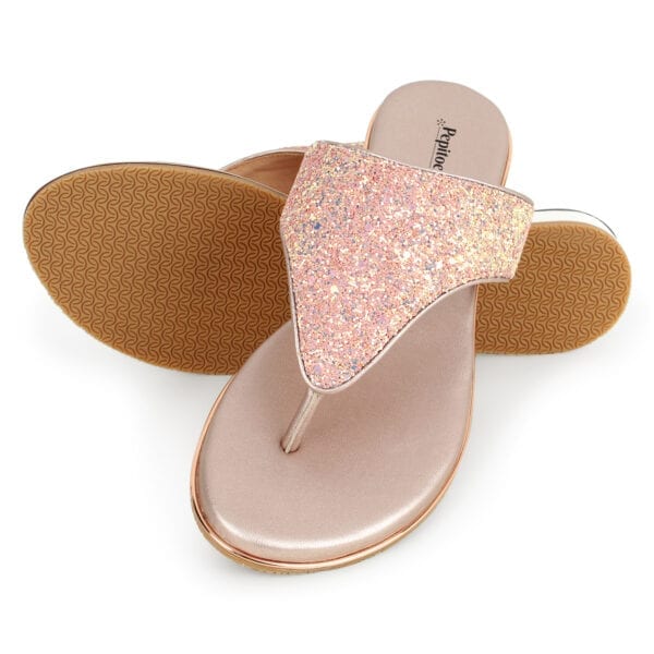 Comfort Rose Gold Slip-on Flats for Women