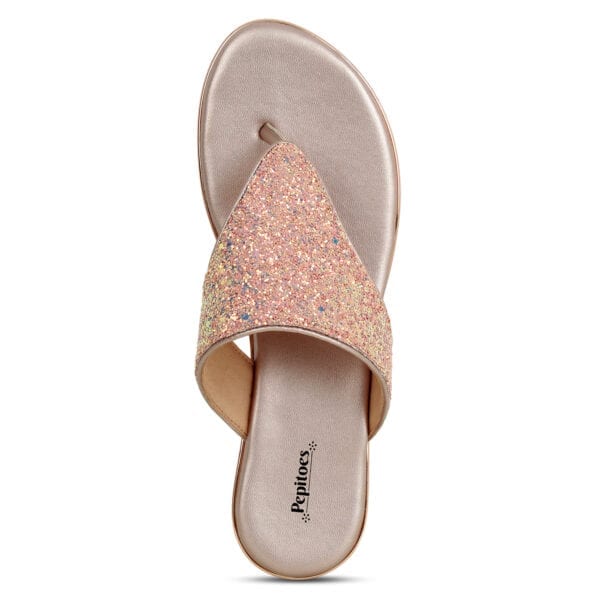 Comfort Rose Gold Slip-on Flats for Women