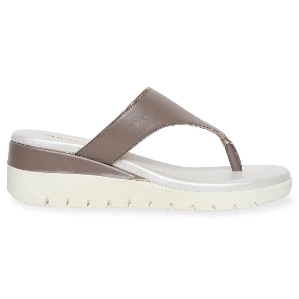 Mink Grey Comfort Slip On Wedges