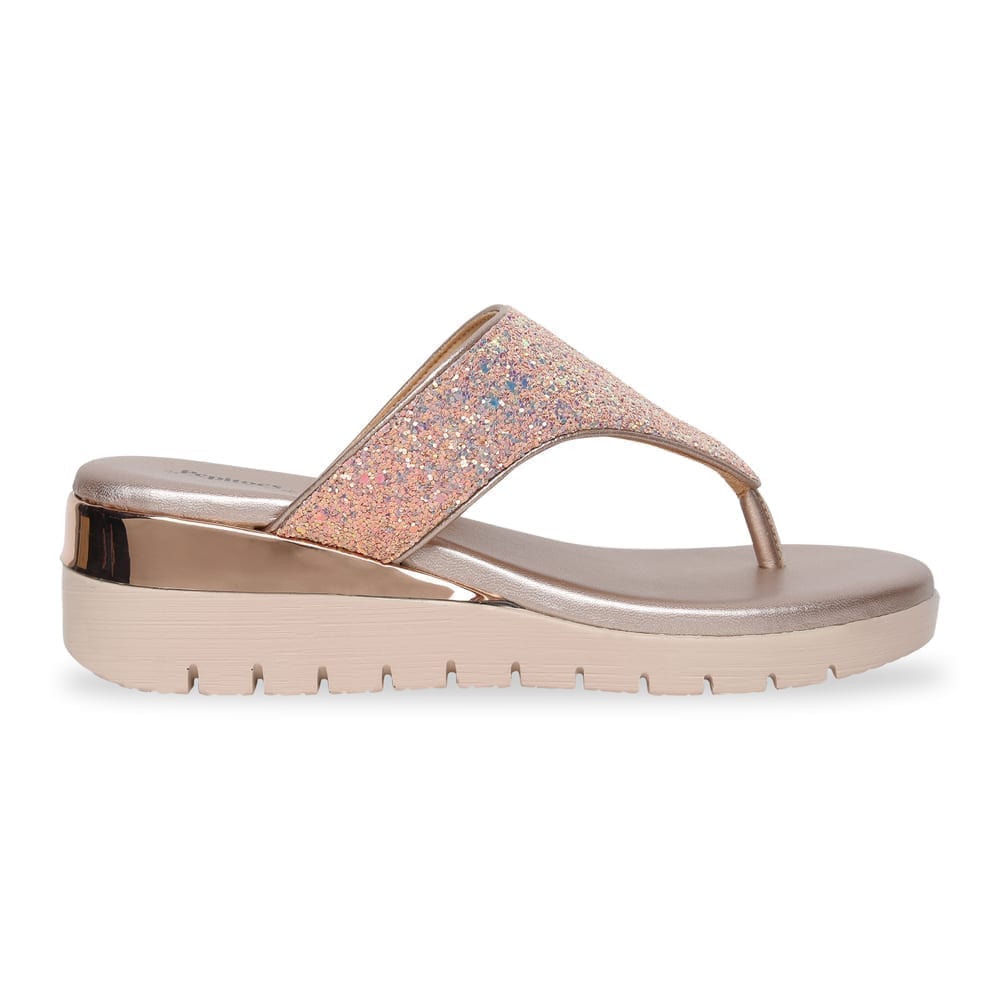 Lite Rose Gold Comfort Slip On Wedges