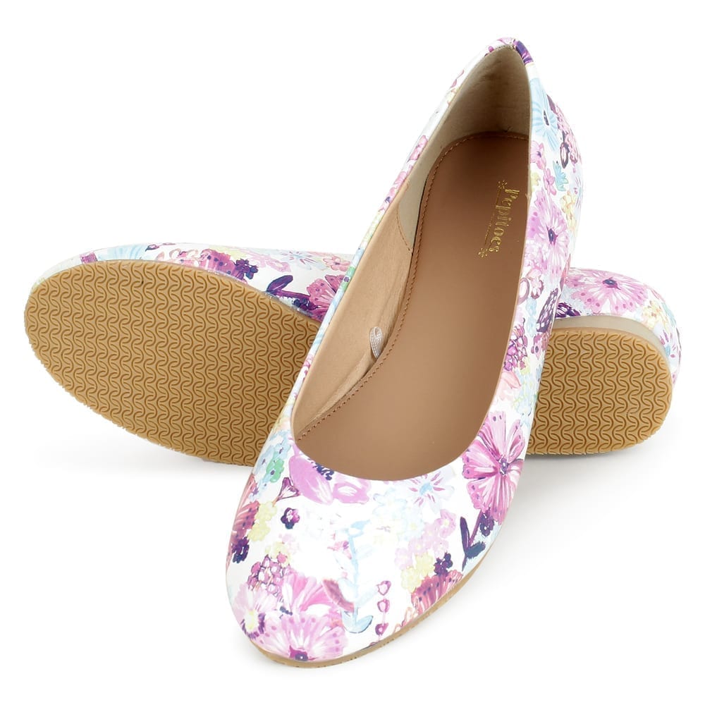 Pink Multi Comfort Slip on Bellies