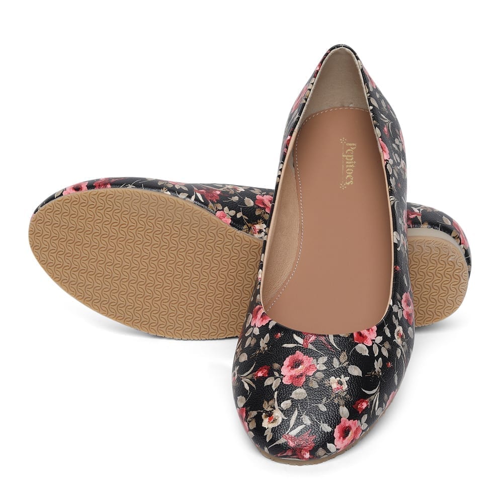 Black Multi Comfort Slip on Bellies