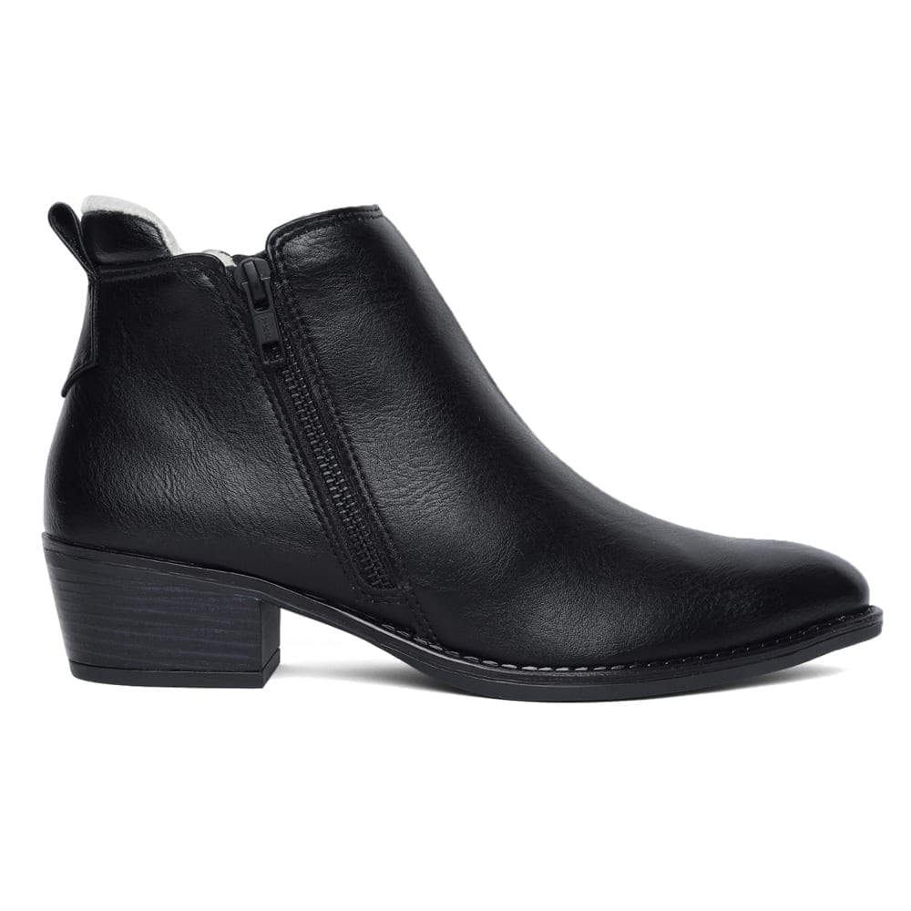 Black Fur Comfort Slip on Boots