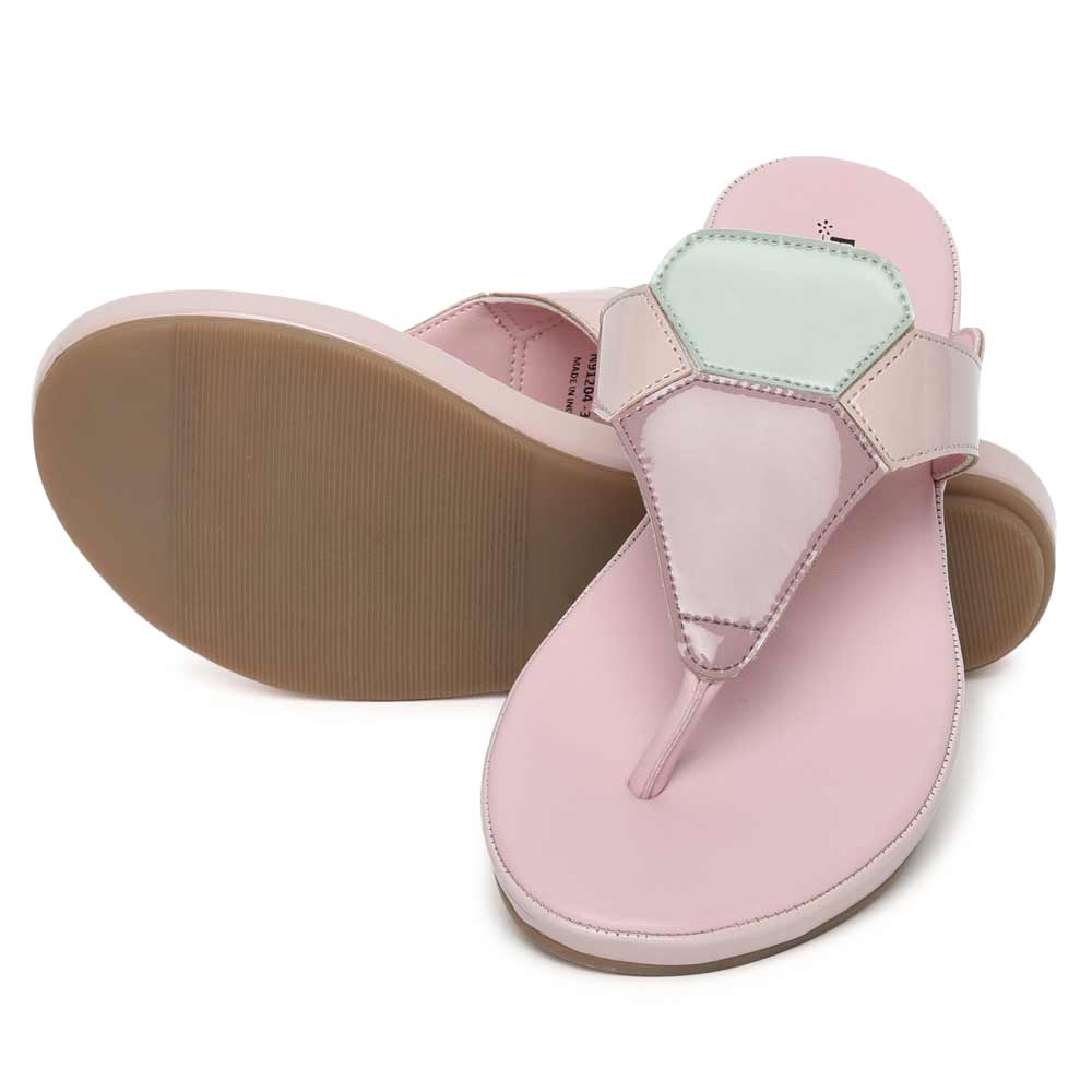 Pink Multi Comfort Slip on Flats