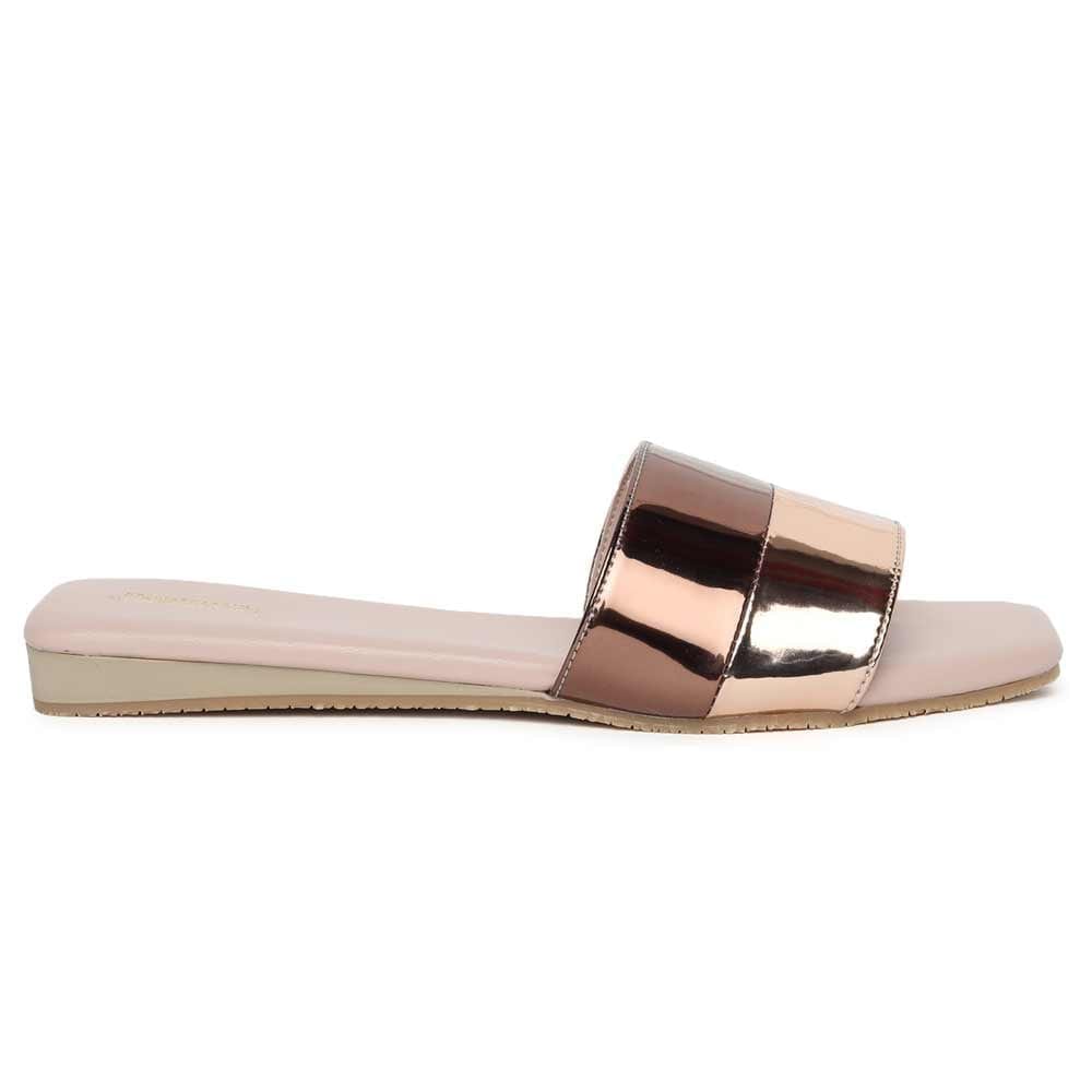 Rose Gold Copper Comfort Slip on Flats