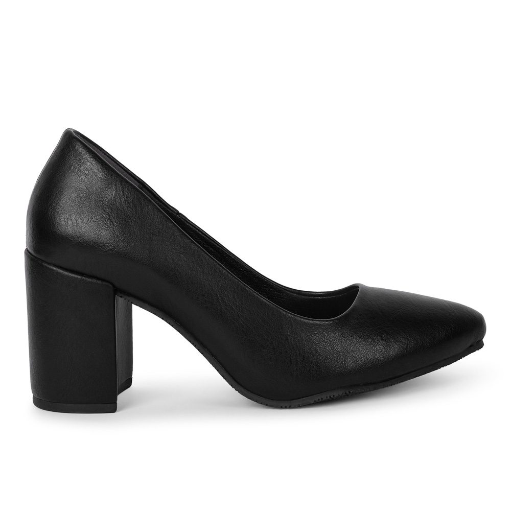 Buy commander shoes High Heel Slip On Belly Shoe for Women and Girls (832)  Black at Amazon.in