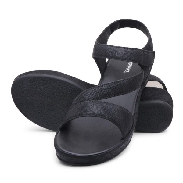 black sandals