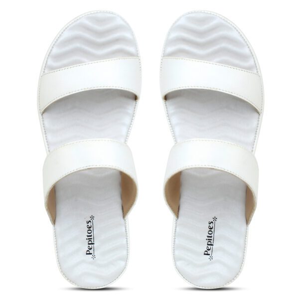 white sandals