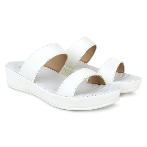 white sandals