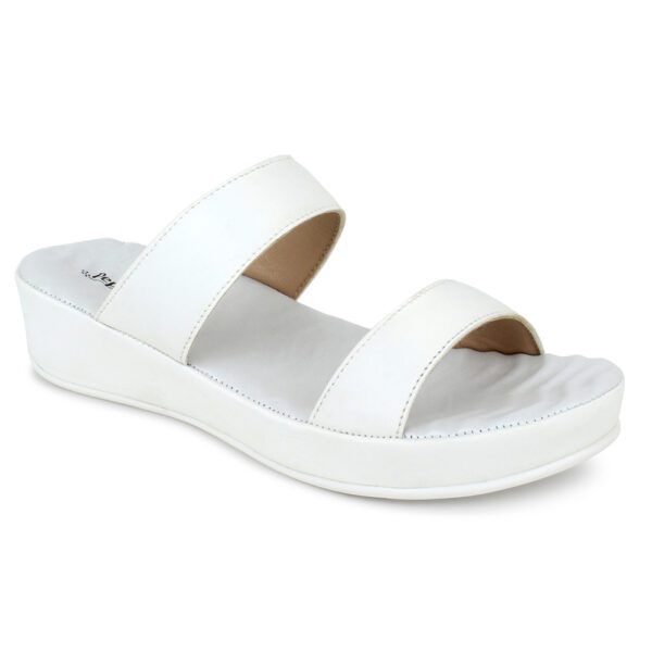 white sandals