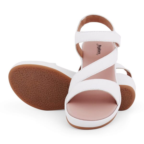 White Comfort Slip on Wedges N91241 - Image 4
