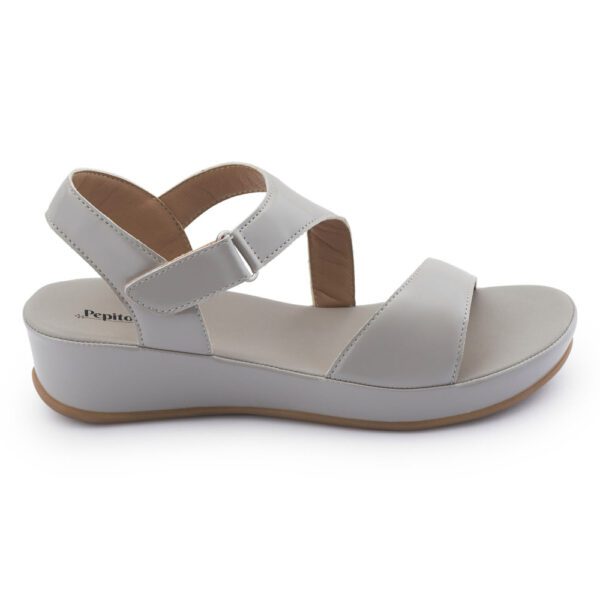 Grey Comfort Slip on Wedges K90158