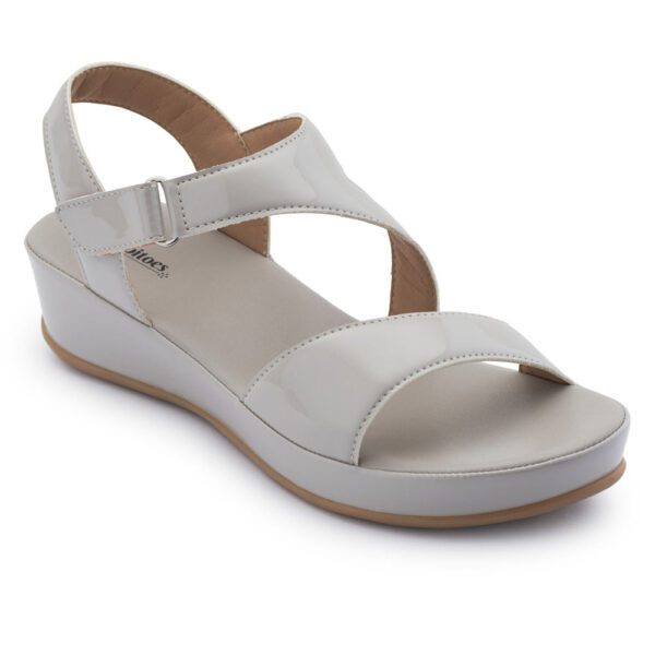 Grey Comfort Slip on Wedges K90158 - Image 2