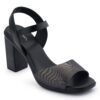 Black Comfort Slip on Heels N21268 - Image 2