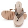 Rose Gold Comfort Slip on Wedges N21296 - Image 4