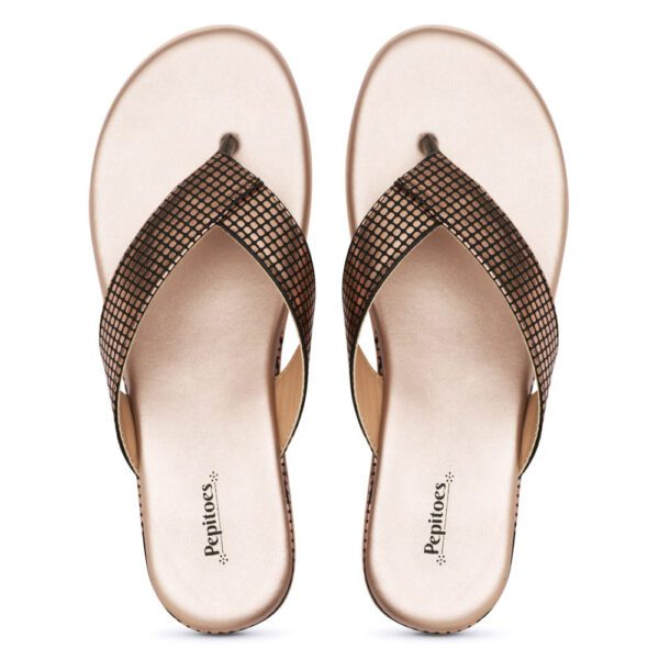 Rose Gold Comfort Slip on Wedges N21296 - Image 5