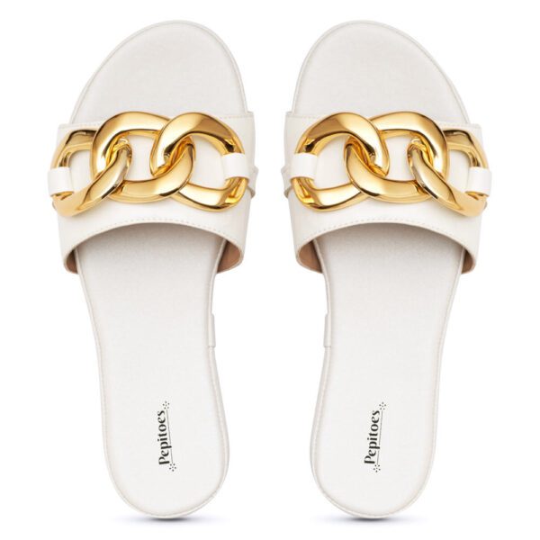 White Comfort Slip on Flats N21257 - Image 5