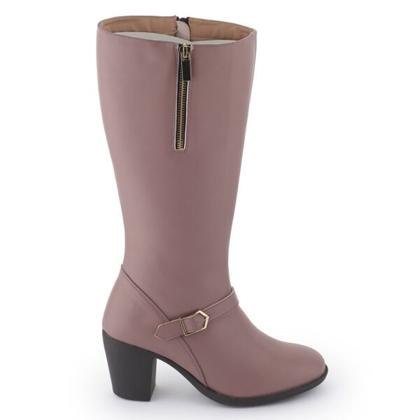 Mauve Comfort Knee Length Boots N21333