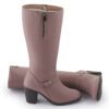 Mauve Comfort Knee Length Boots N21333 - Image 4