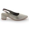 Gun Metal Glitter Mid Heel Pointed Sandals N23352