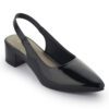 Black Mid Heel Pointed Sandals N23352 - Image 2