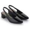 Black Mid Heel Pointed Sandals N23352 - Image 3