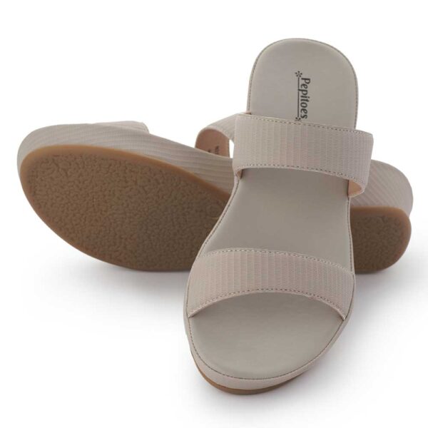 Grey Comfort Slip on Wedges N21344 - Image 4