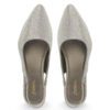 Gun Metal Glitter Mid Heel Pointed Sandals N23352 - Image 6